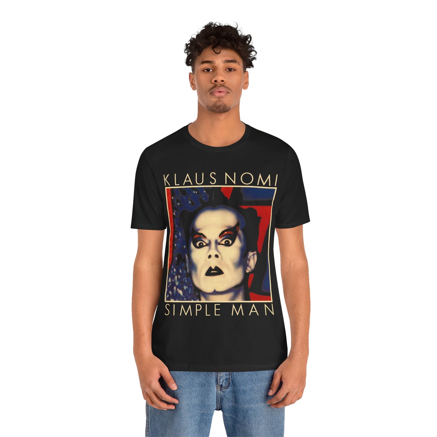 Klaus Nomi (Simple Man/Large Graphic with Vintage Print Effect/Klaus Nomi Shirt)