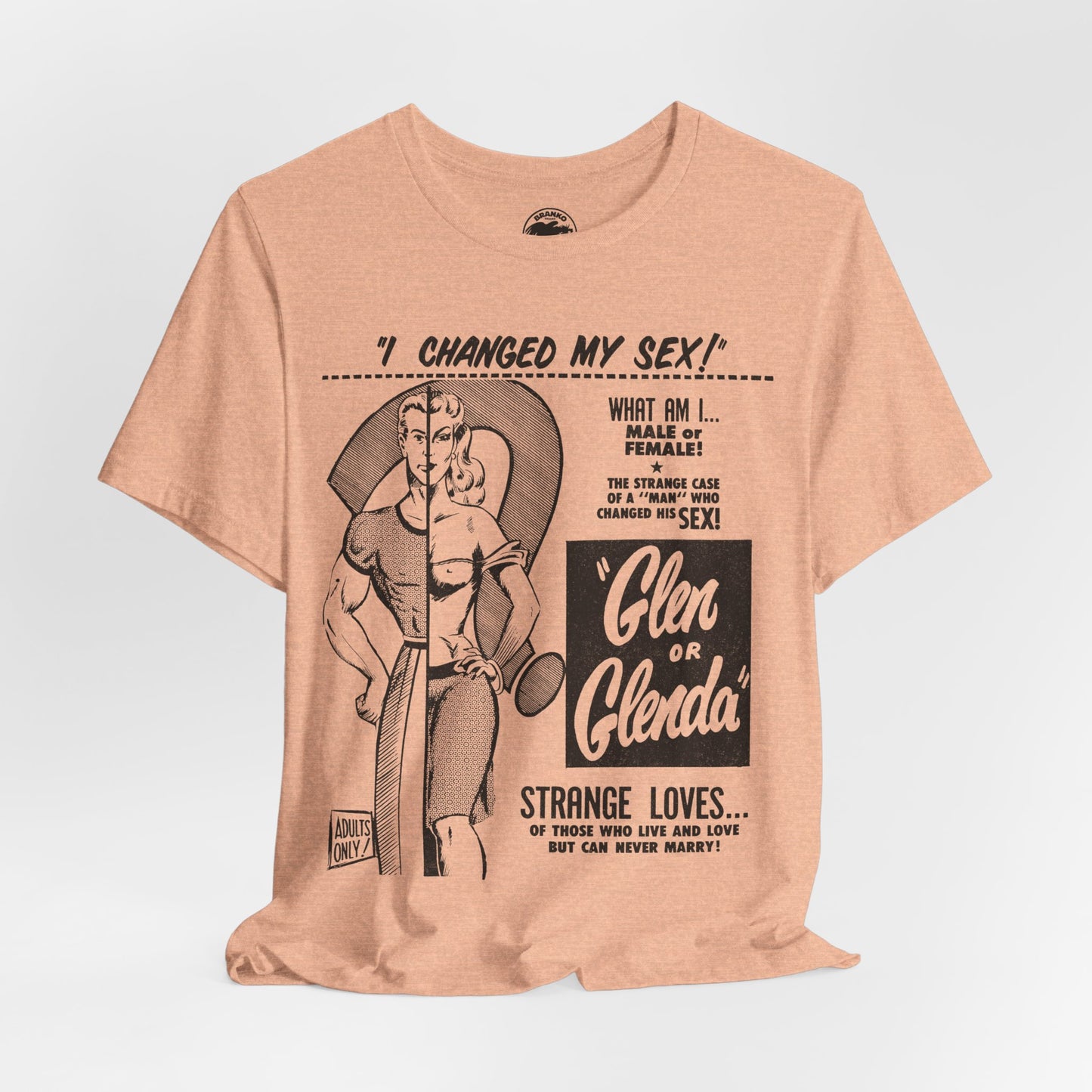 Glen or Glenda? (Large scale graphic with vintage print effect/Ed Wood Shirt)