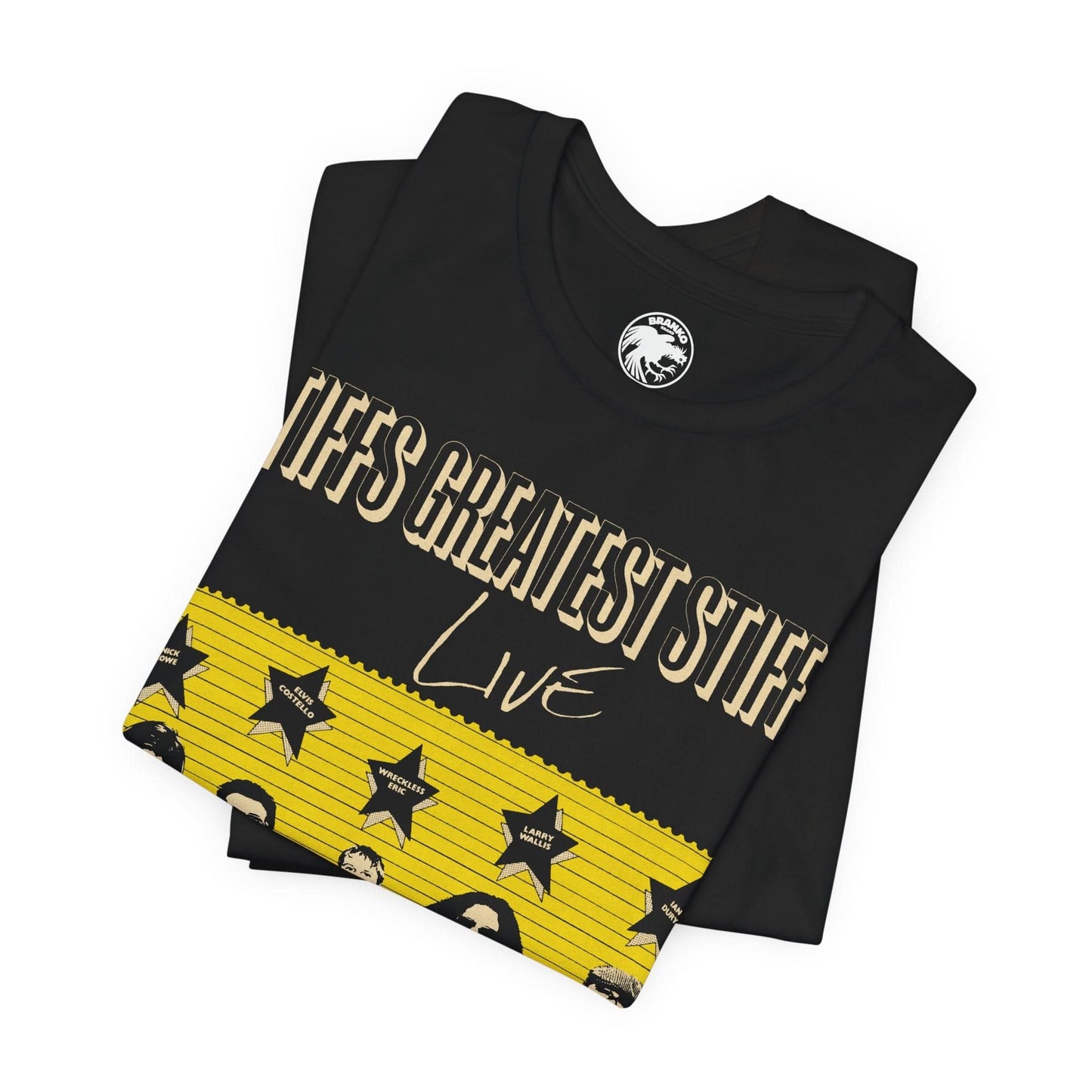 Greatest Stiffs (Replica Tour Tee/1977 Stiff's Greatest Stiffs/Nick Lowe/Elvis Costello, Wreckless Eric, Ian Dury)