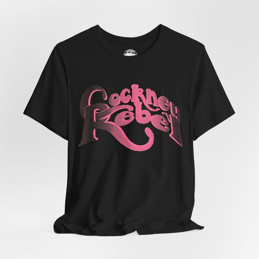 Cockney Rebel (Replica 70's Promo Shirt/Pink Graphic with Vintage Print Effect/Steve Harley & Cockney Rebel Shirt)