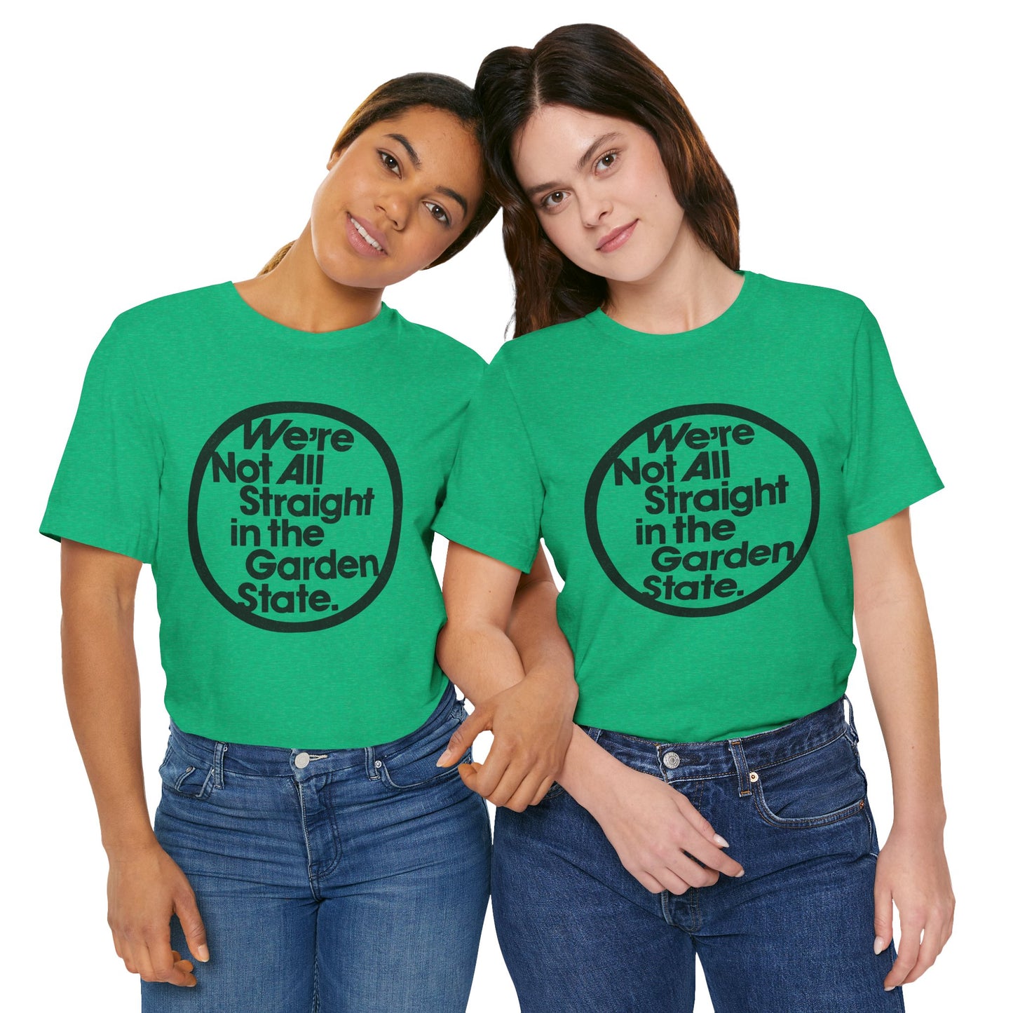 We're Not All Straight in the Garden State (Replica 70's Gay Rights Shirt/Gay New Jersey)