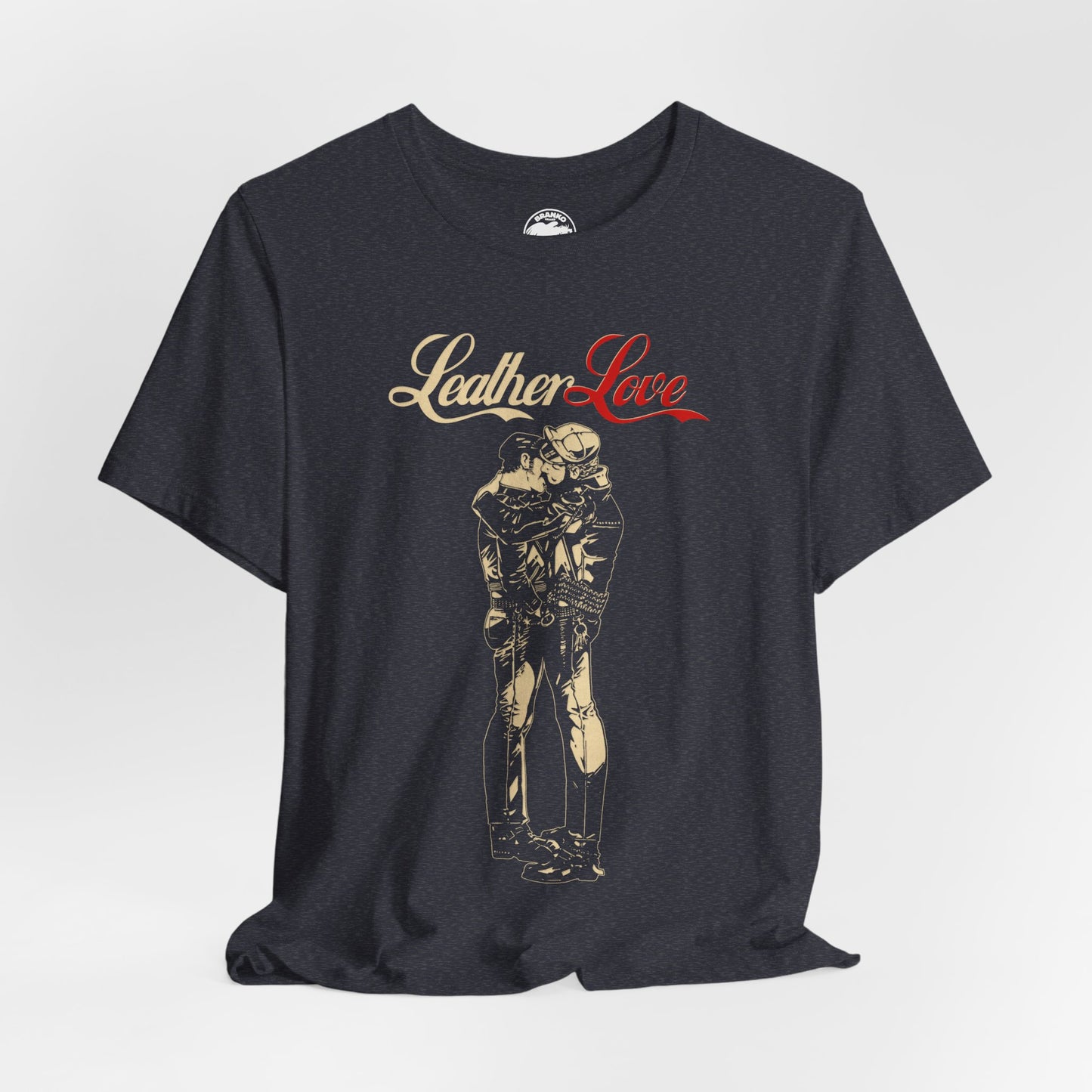 Leather Love (Gay Leathermen Kiss/Vintage Inspired Gay Leather Shirt/Leather Culture)