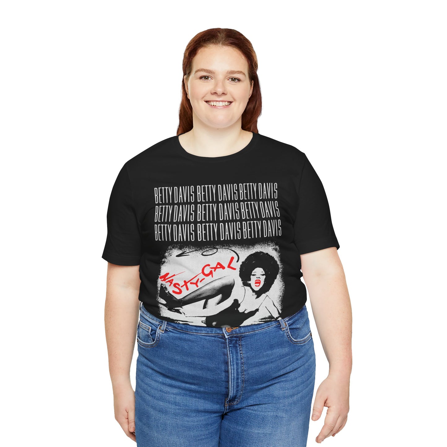 Betty Davis (Nasty Gal/Oversized Graphic with Vintage Print Effect/Betty Davis Singer)