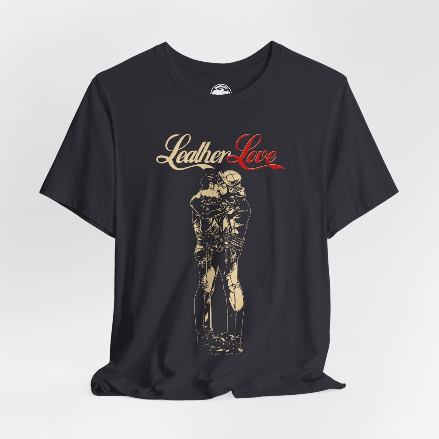 Leather Love (Gay Leathermen Kiss/Vintage Inspired Gay Leather Shirt/Leather Culture)