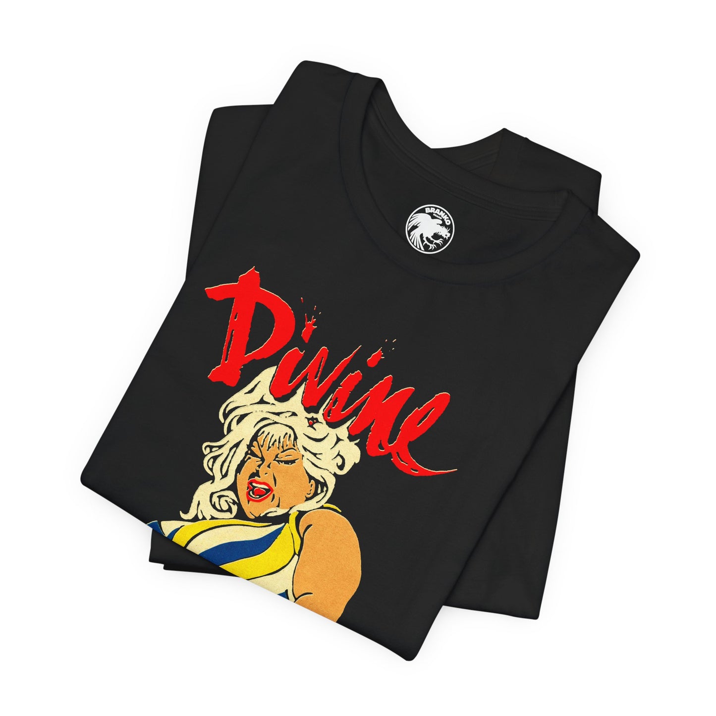Divine Get Cheap! (Replica Early 80's Born to Be Cheap Promo Shirt/Graphic with Vintage Comic Effect/Divine Born to Be Cheap)