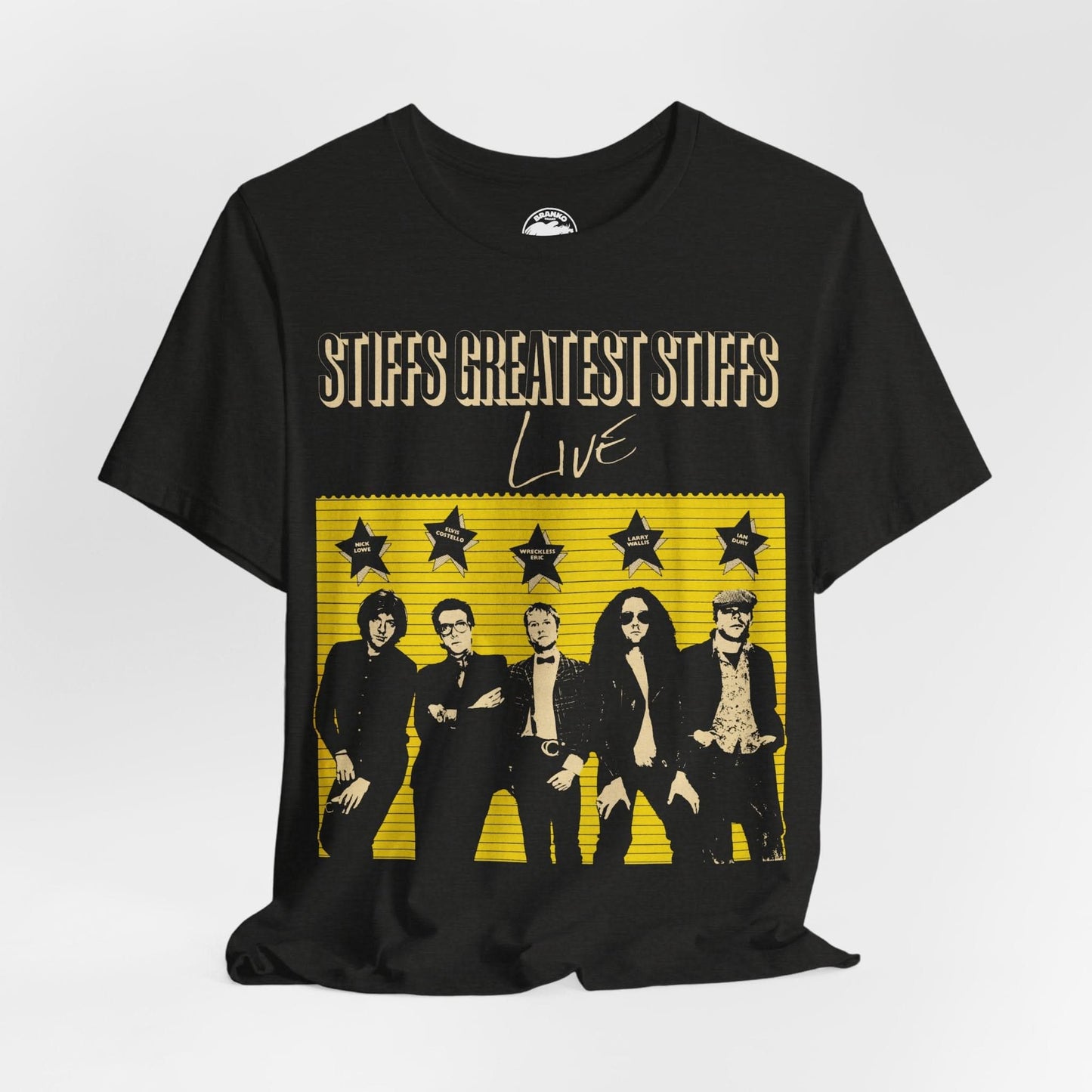 Greatest Stiffs (Replica Tour Tee/1977 Stiff's Greatest Stiffs/Nick Lowe/Elvis Costello, Wreckless Eric, Ian Dury)