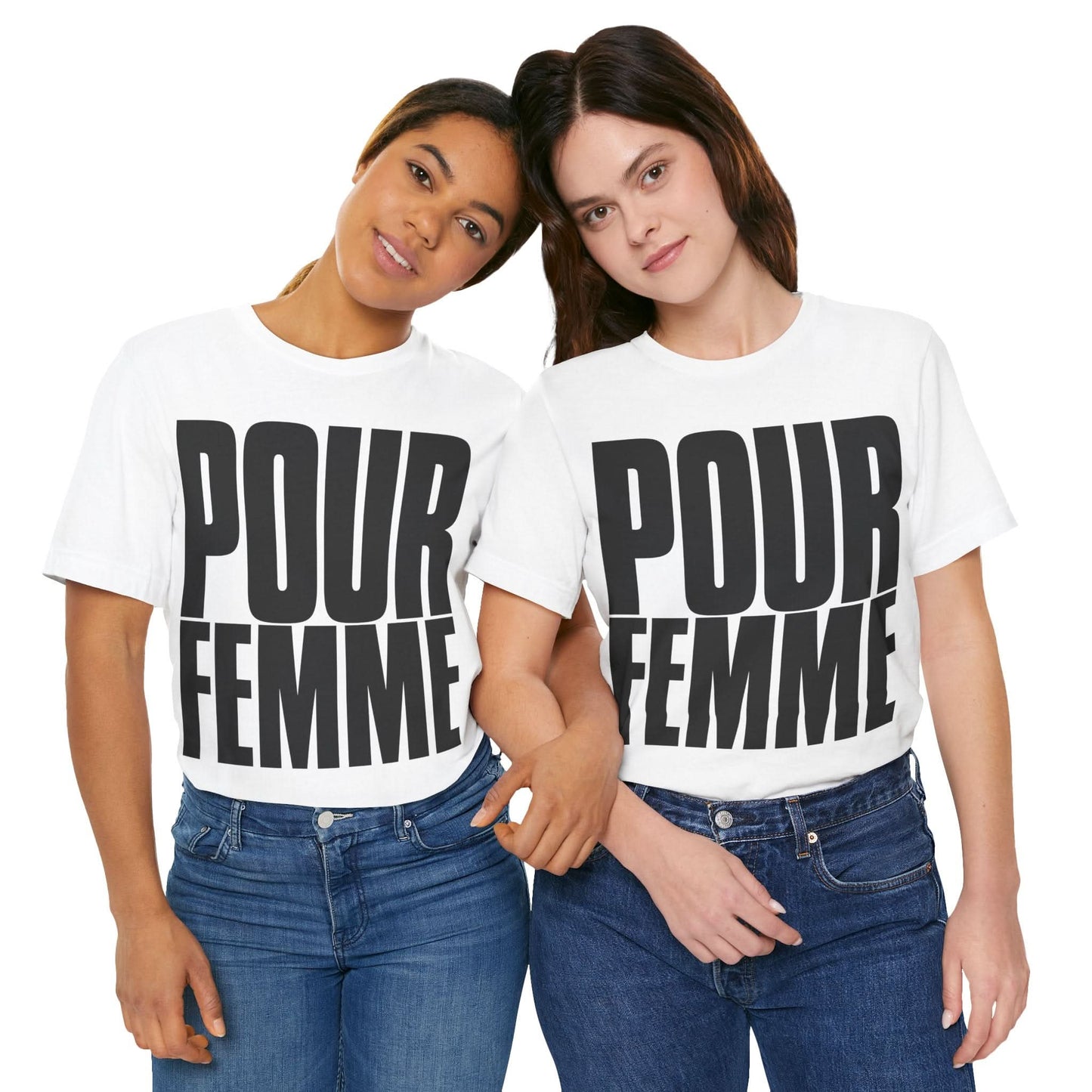 POUR FEMME (Katharine Hamnett style Oversized Graphic/For Women in French)