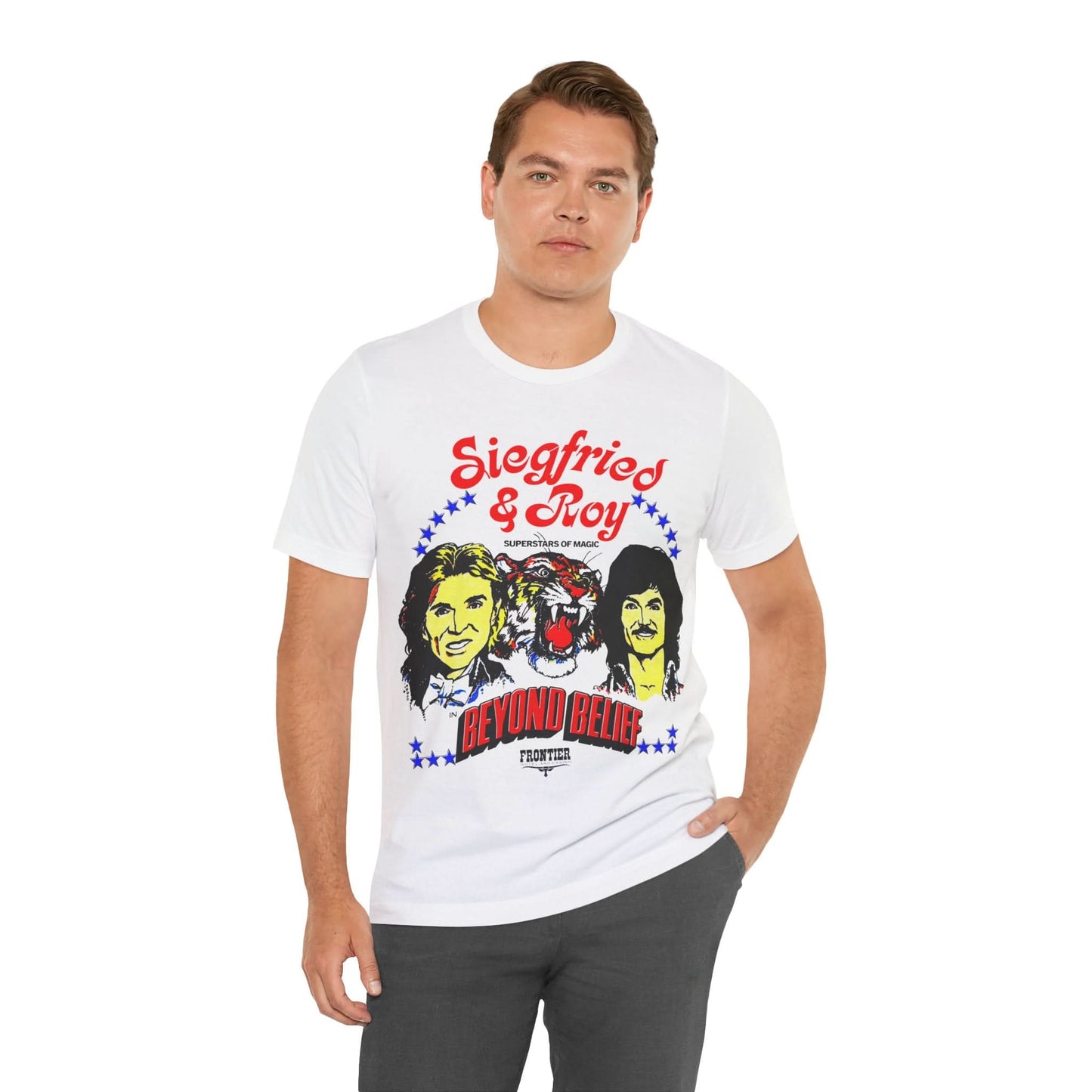 Siegfried & Roy (Replica Early 80's Souvenir Shirt/Beyond Belief/Frontier in Las Vegas)