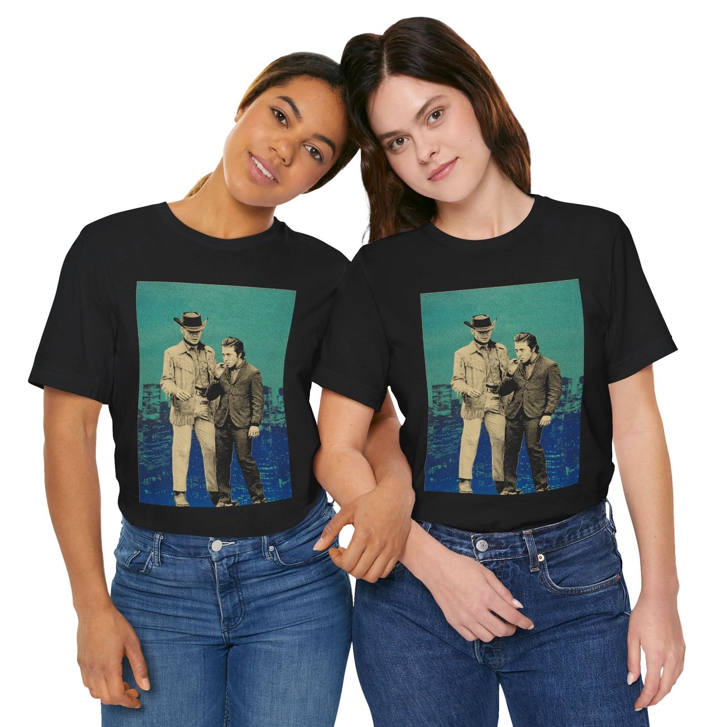 Midnight Cowboy (Graphic with Vintage Print Effect/Joe Buck and Ratso Rizzo/Midnight Cowboy Shirt)