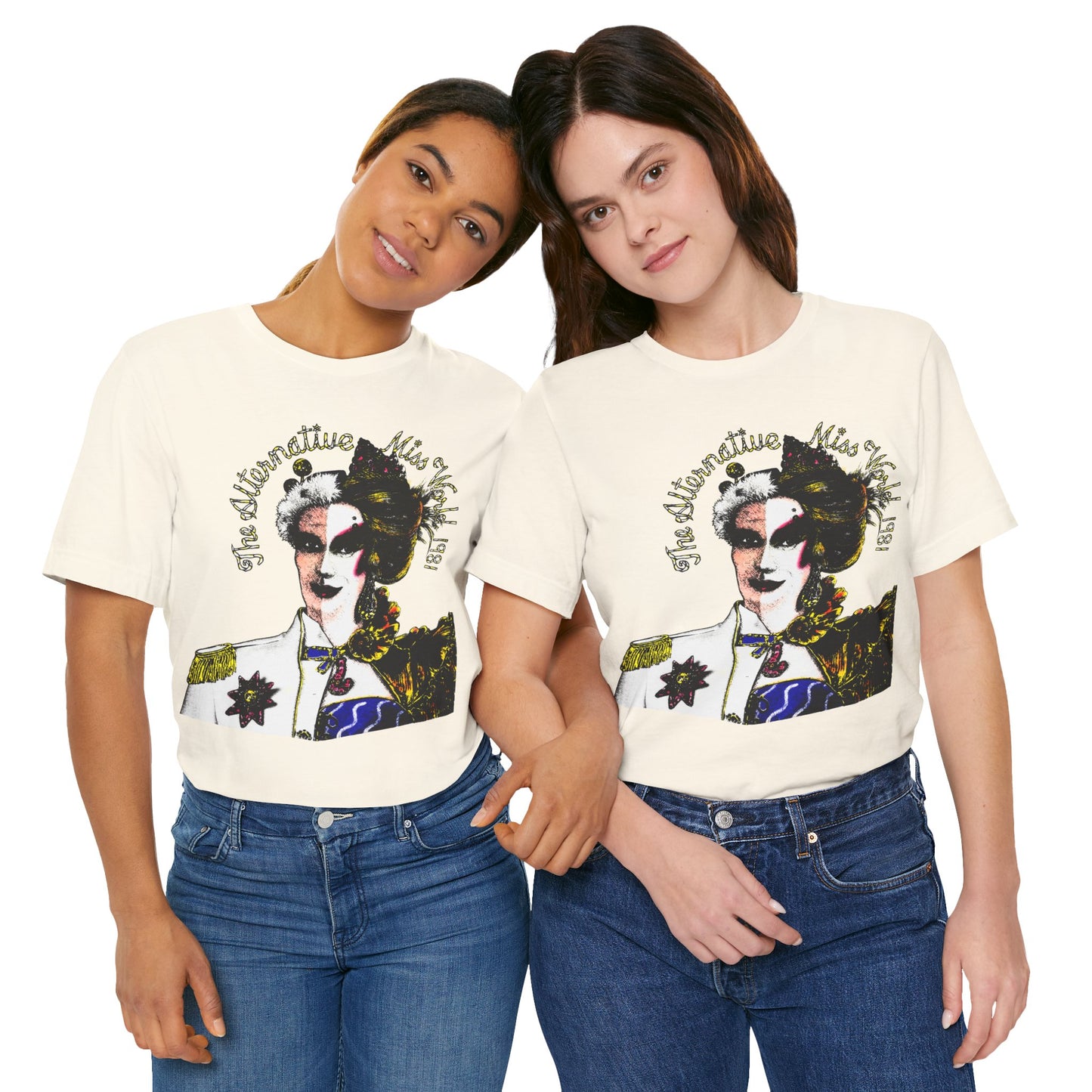 Alternative Miss World (Replica 1981 Souvenir Tee with Vintage Print Effect)