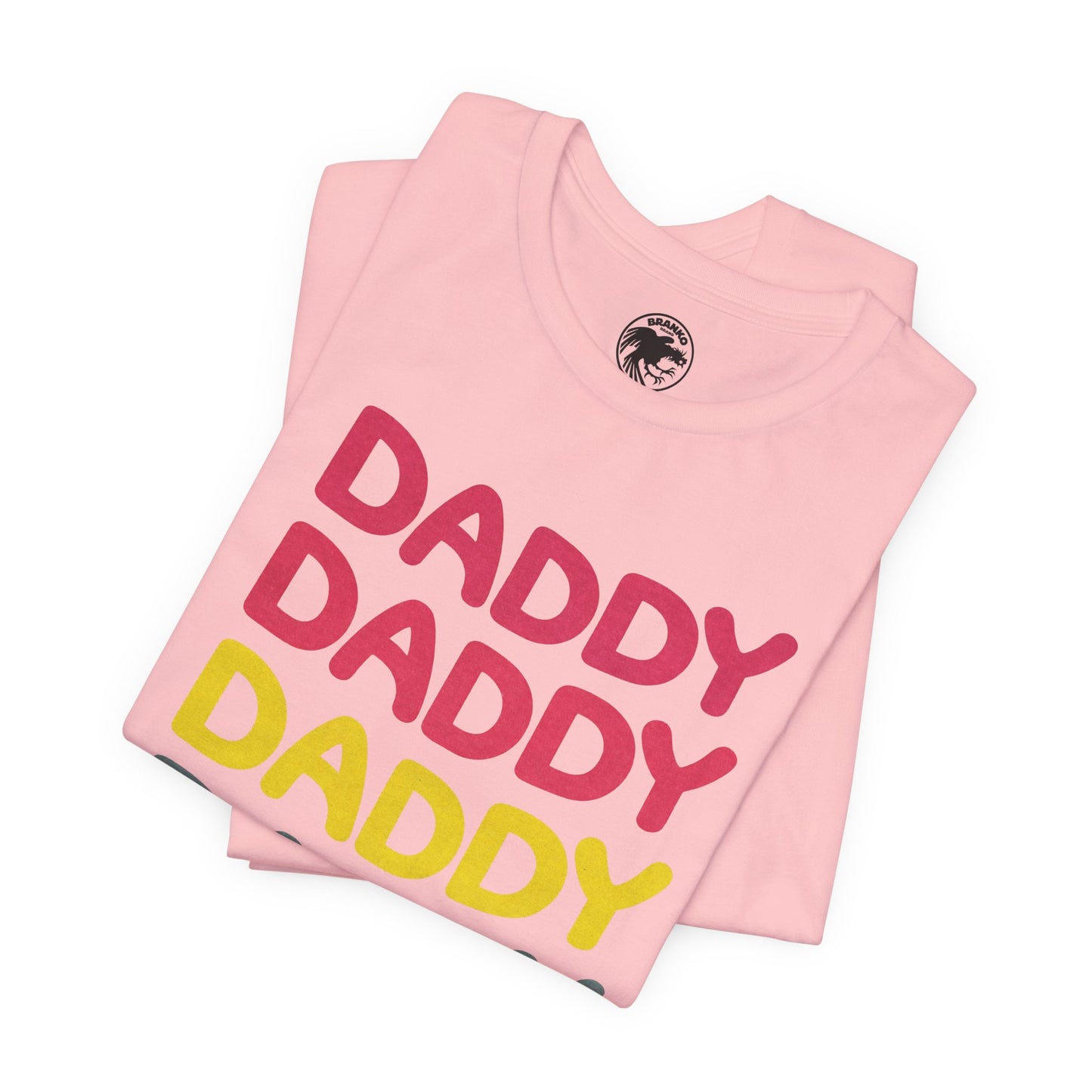 Daddy (Replica 80's Gay Daddy Rainbow Novelty Shirt/Vintage Print Effect)