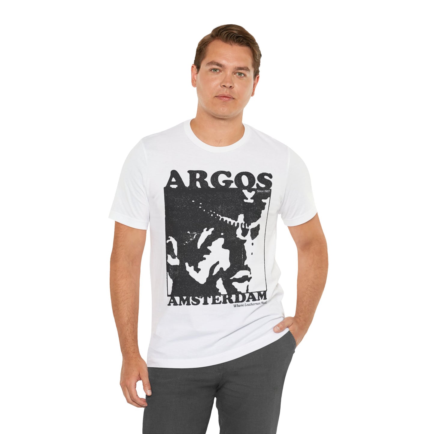 Argos (Iconic Amsterdam Leather Bar 1957-2015/Where Leathermen Meet/Logo with Vintage Effect)