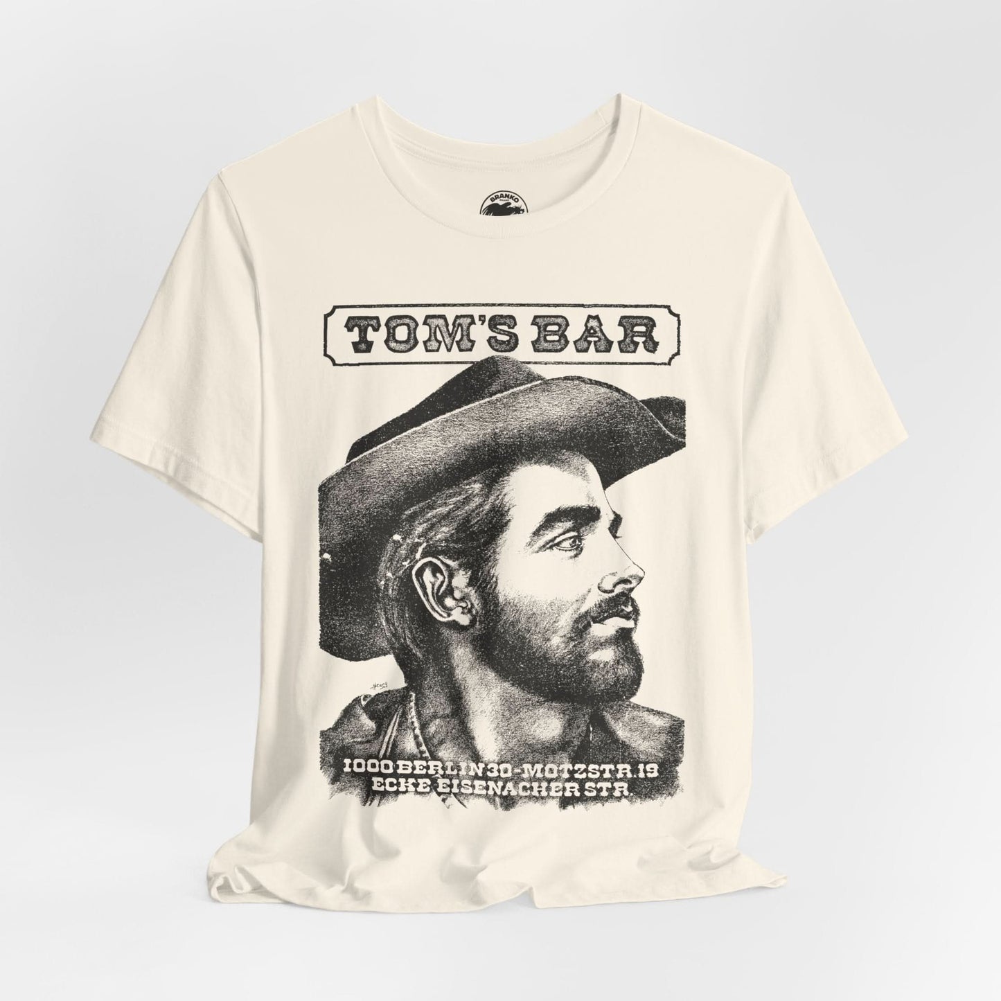 Tom's Bar (Iconic Berlin Germany Gay Bar/Tom of Finland Inspired/1982-2024/Graphic with Vintage Effect)