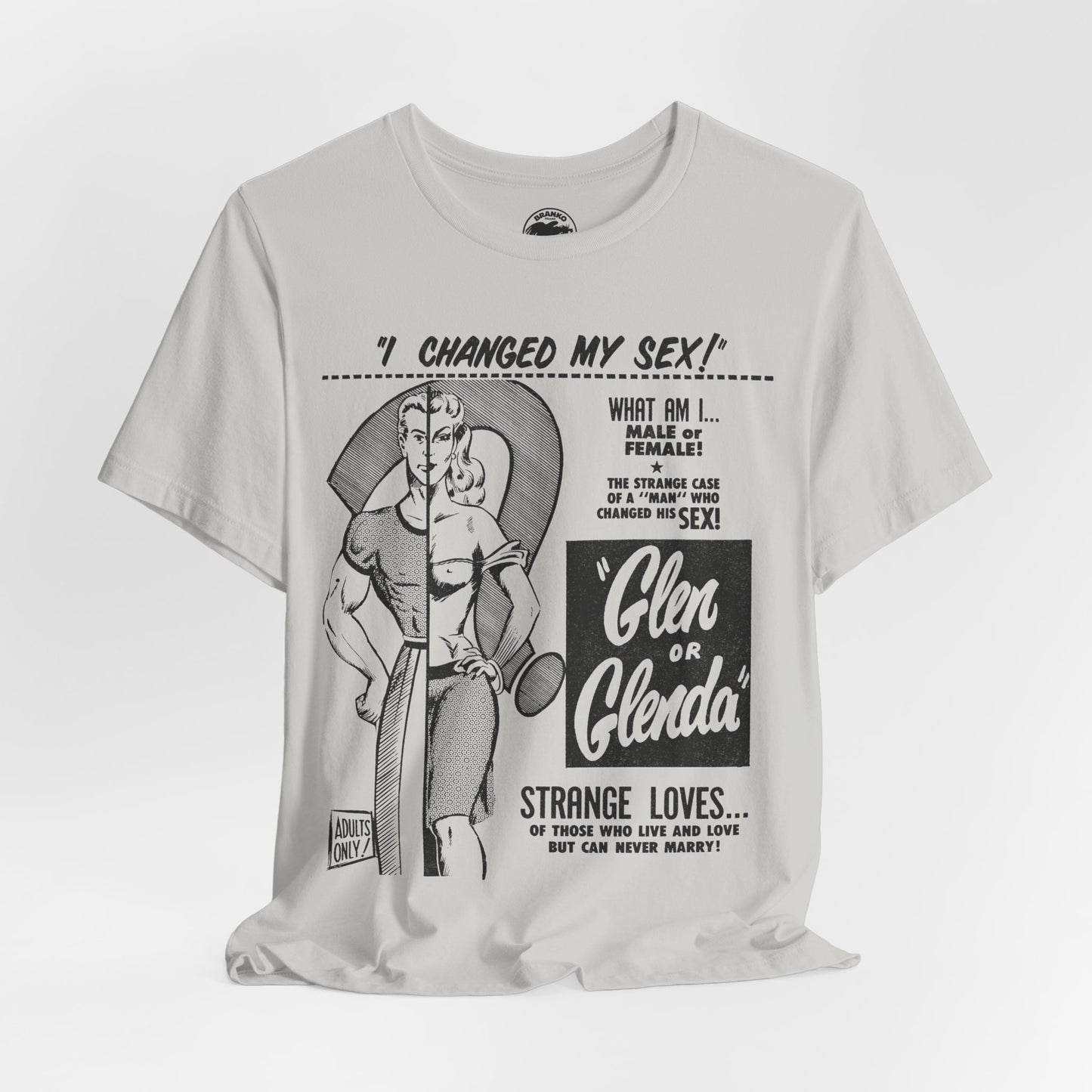 Glen or Glenda? (Large scale graphic with vintage print effect/Ed Wood Shirt)