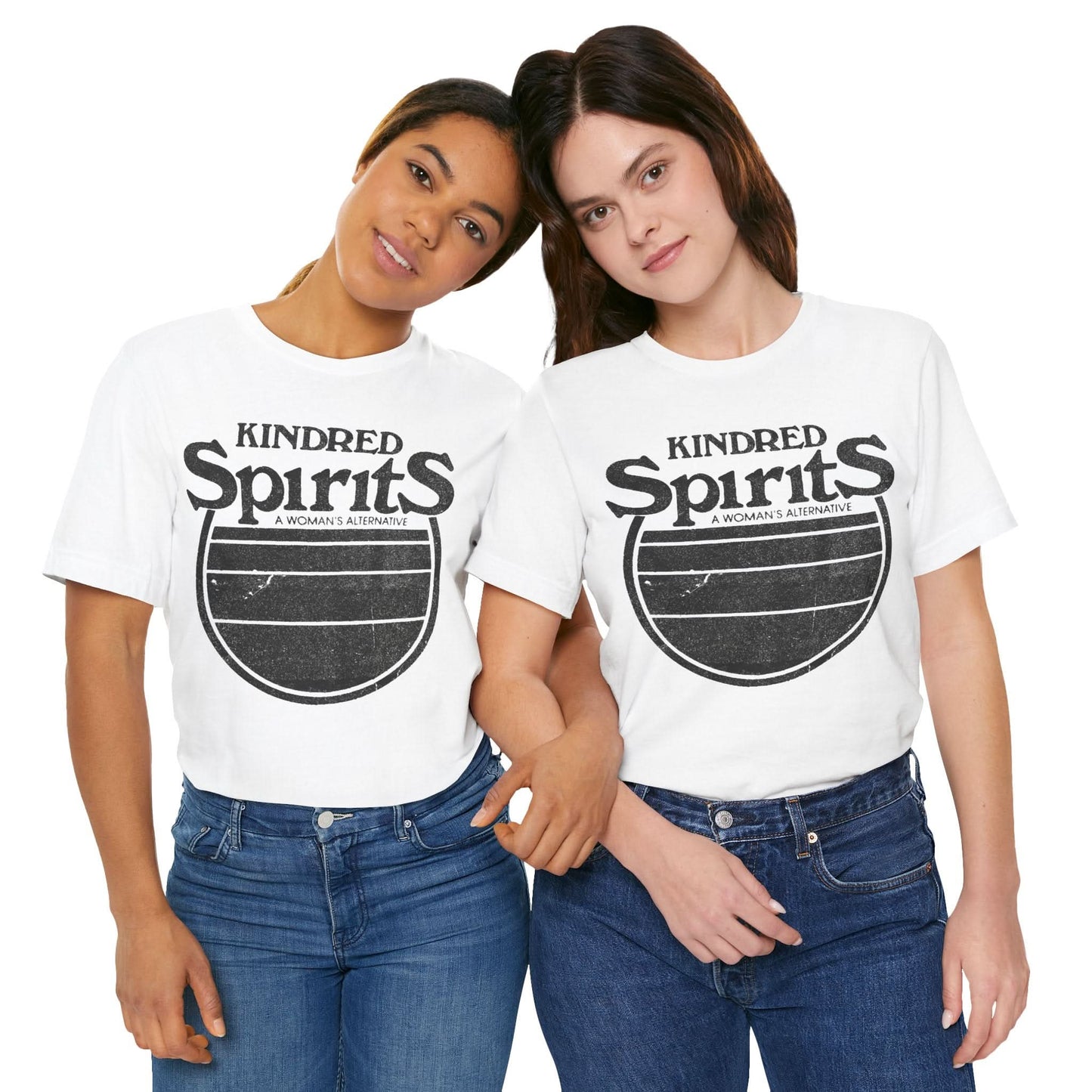 Kindred Spirits (Houston Lesbian Bar/70's to 90's/Logo with Vintage Print Effect)
