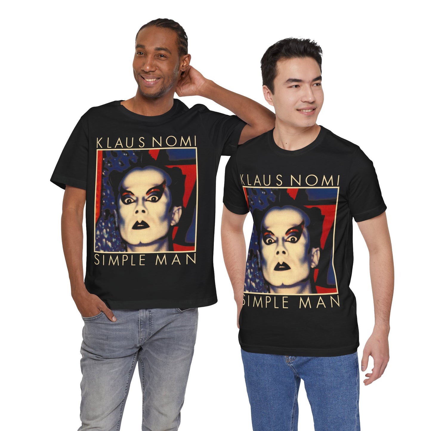 Klaus Nomi (Simple Man/Large Graphic with Vintage Print Effect/Klaus Nomi Shirt)