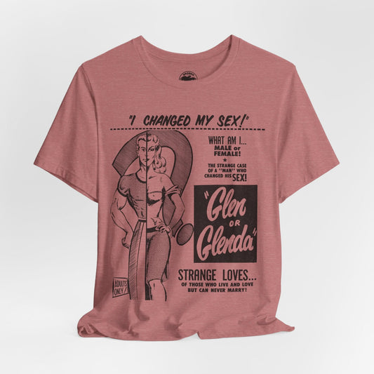 Glen or Glenda? (Large scale graphic with vintage print effect/Ed Wood Shirt)