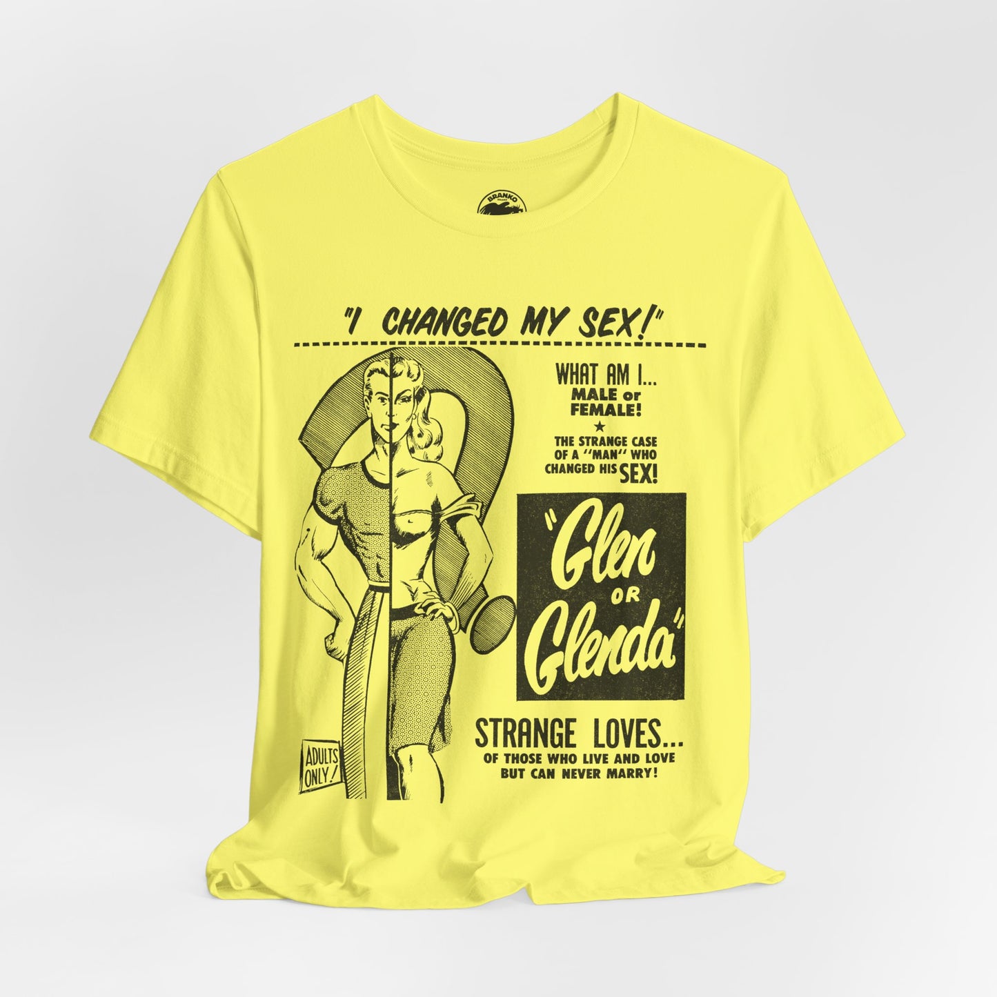 Glen or Glenda? (Large scale graphic with vintage print effect/Ed Wood Shirt)