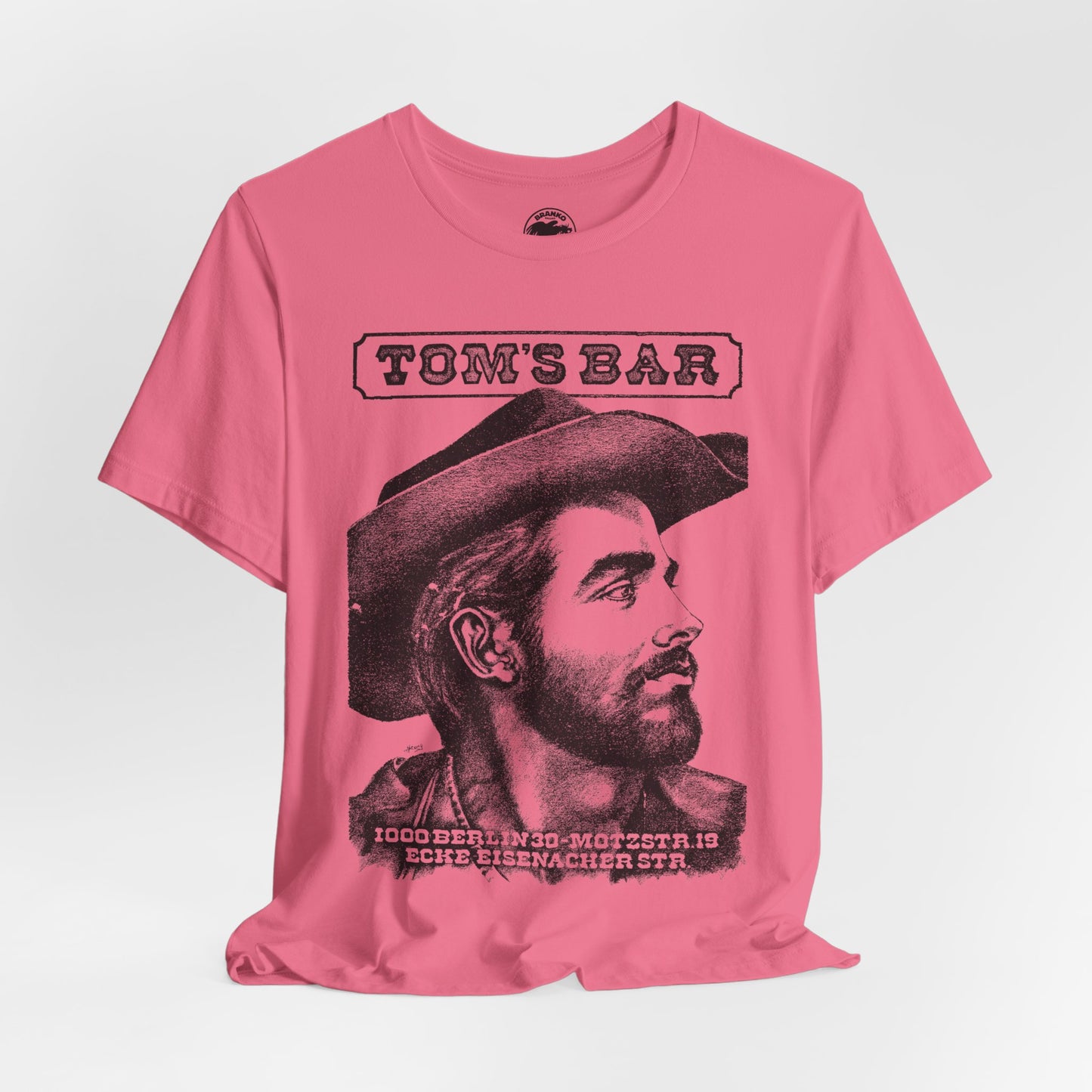 Tom's Bar (Iconic Berlin Germany Gay Bar/Tom of Finland Inspired/1982-2024/Graphic with Vintage Effect)
