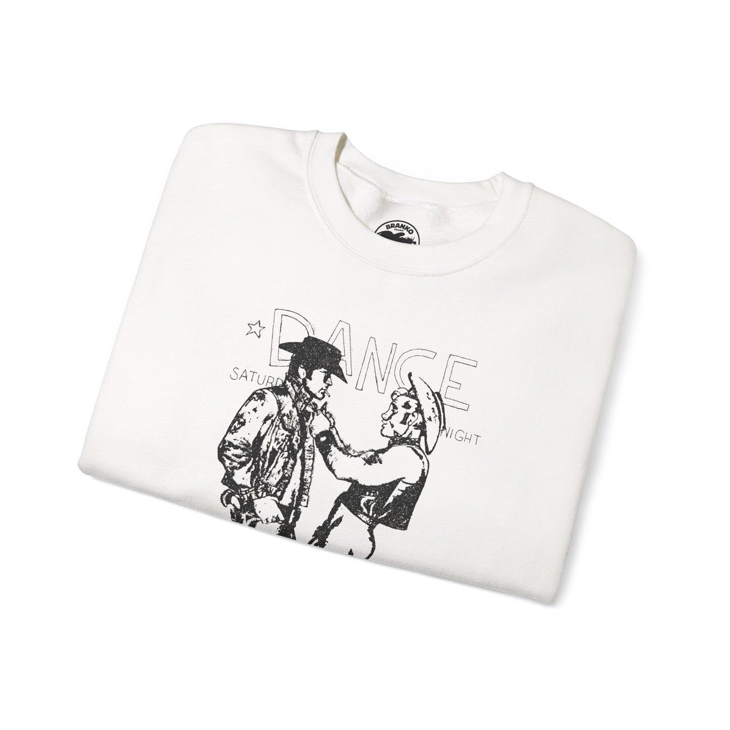Longhorns - Dance Sweatshirt(Jim French Cowboys with Vintage Punk Effect/1969 Colt Album/Appropriated by Malcolm McLaren & Vivienne Westwood)