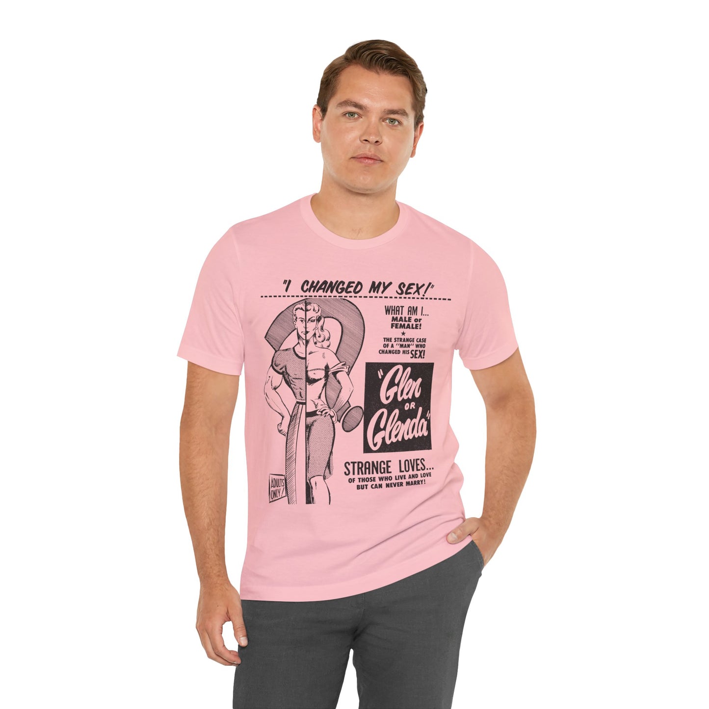 Glen or Glenda? (Large scale graphic with vintage print effect/Ed Wood Shirt)