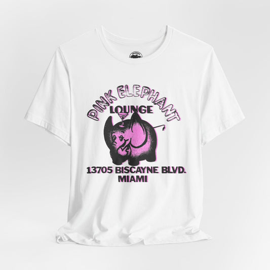 Pink Elephant Lounge (Miami Gay Bar/1973-2009/1976 Logo with Vintage Print Effect)