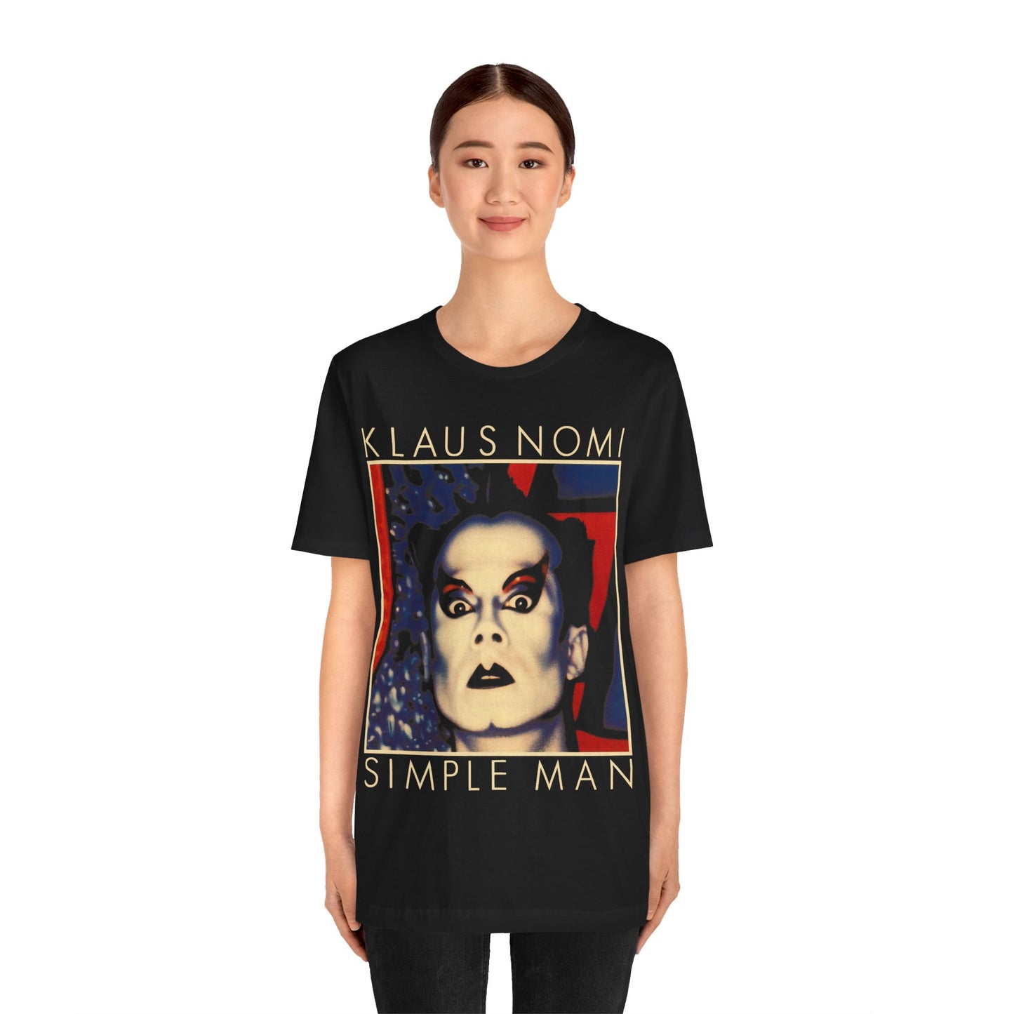 Klaus Nomi (Simple Man/Large Graphic with Vintage Print Effect/Klaus Nomi Shirt)