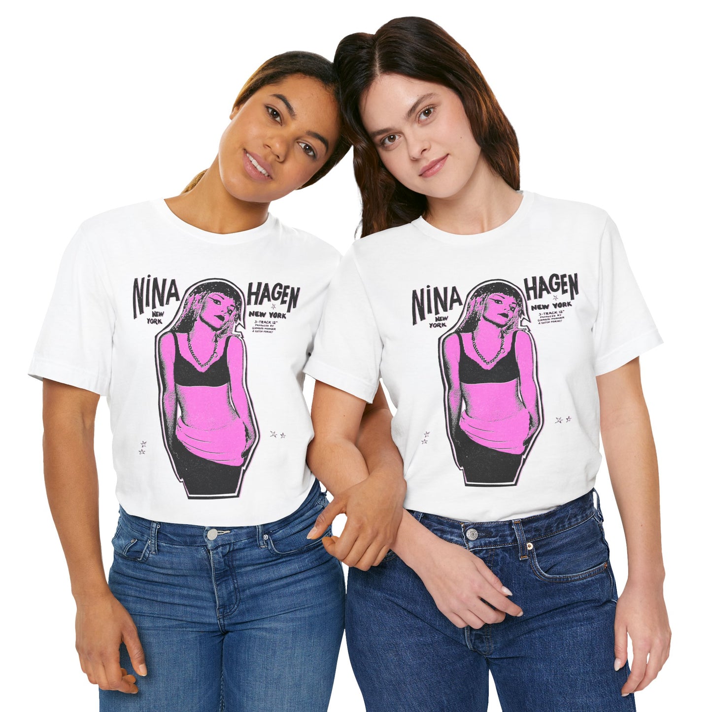 Nina Hagen (Replica New York New York Promo Tee with Vintage Punk Effect/Nina Hagen Shirt)
