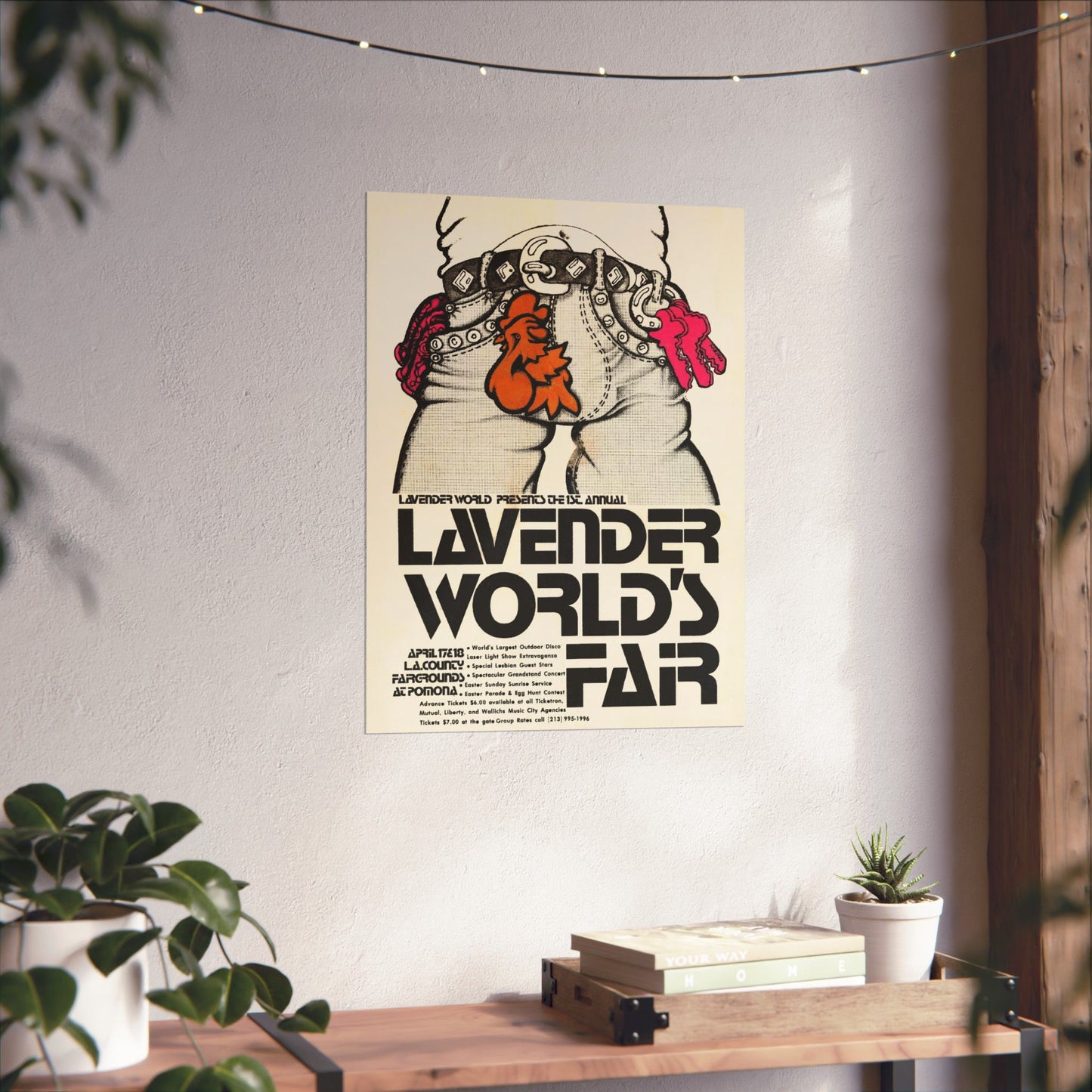 Lavender World's Fair Poster (Reprint of 1976 "Gay Woodstock" Poster/Los Angeles)