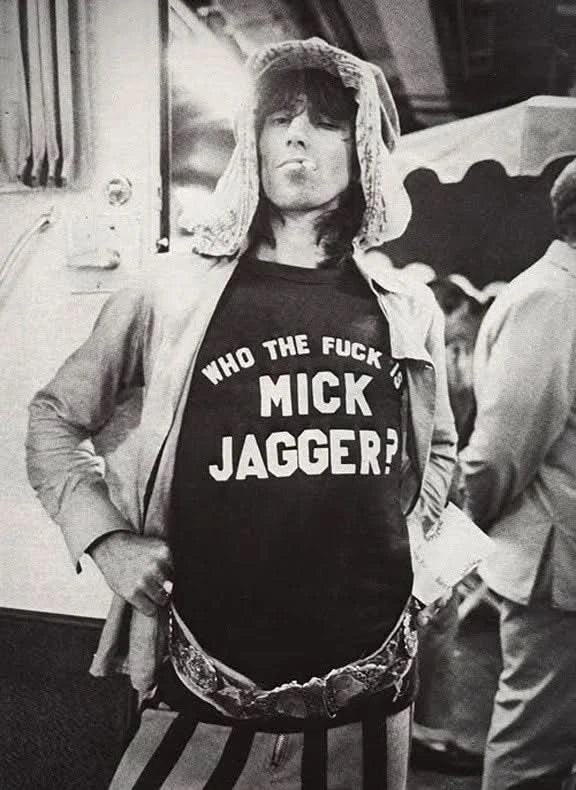 Who the Fuck is Mick Jagger? (Replica 1975 Keith Richards Tour of the Americas Shirt)
