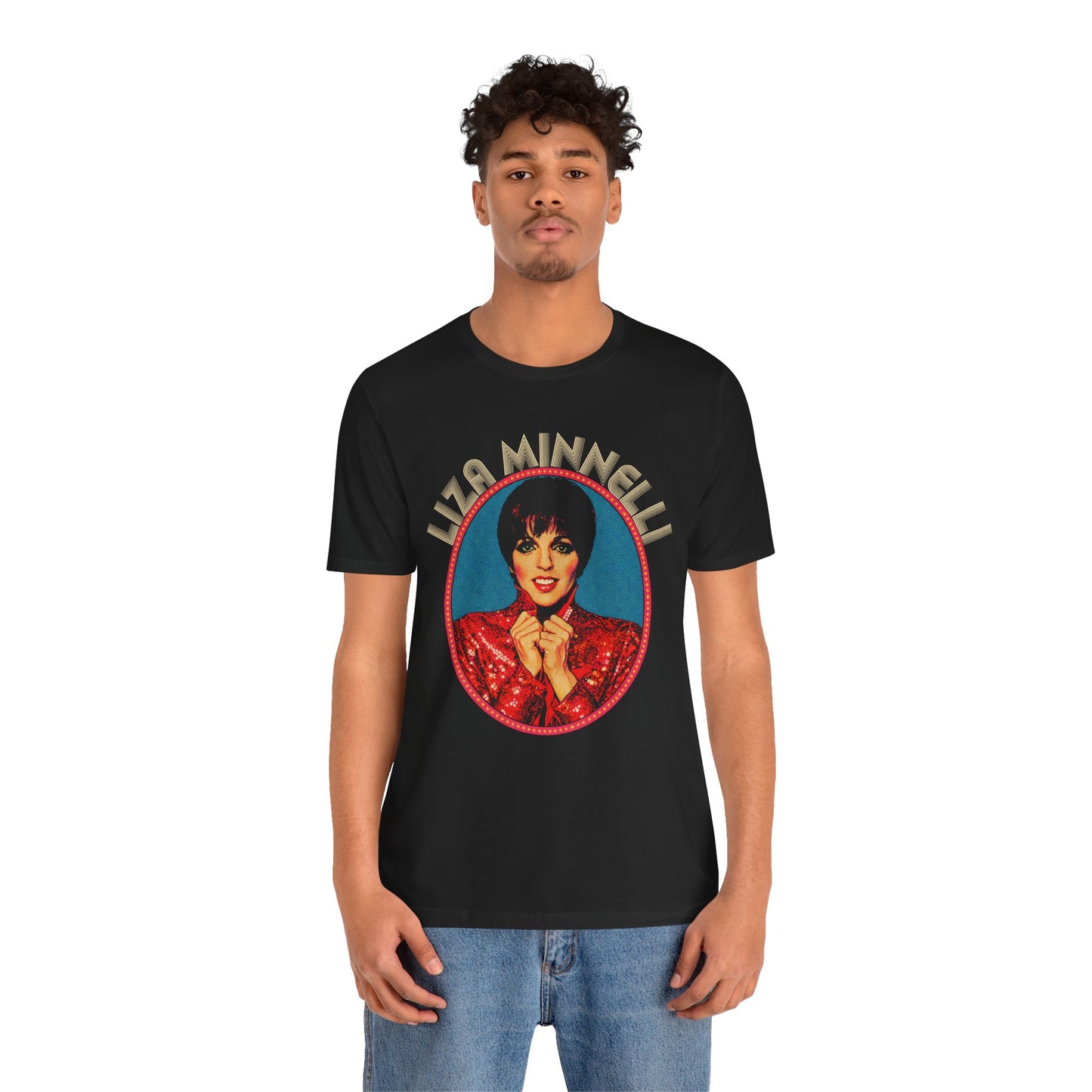 Liza Minnelli (Replica 70's Souvenir Shirt/Pop Art Style with Vintage Print Effect/Liza Minnelli Shirt)