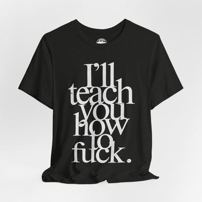 I'll teach you how to fuck. (Replica Madonna Sex Book Promo Graphic)