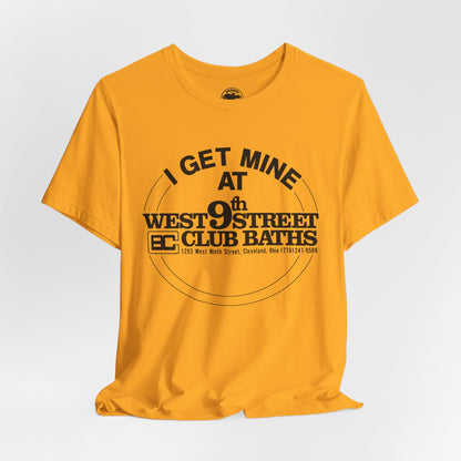 West 9th Street Club Baths Cleveland (Replica Late 70's Promo Shirt for Cleveland Club Bath Location)