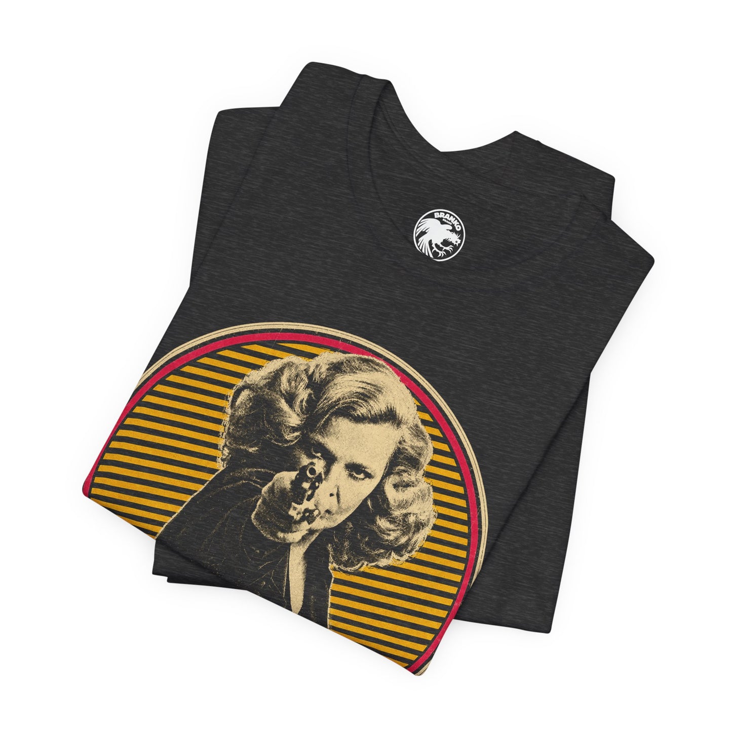 Gloria (Gena Rowlands/1980 Graphic Tee with Vintage Print Effect/John Cassavetes)