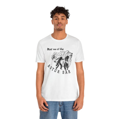 The Astor Bar (Historic New York City Gay Bar/1910-1967/Astor Hotel Times Square/Image on Shirt from 1920's Matchbook)