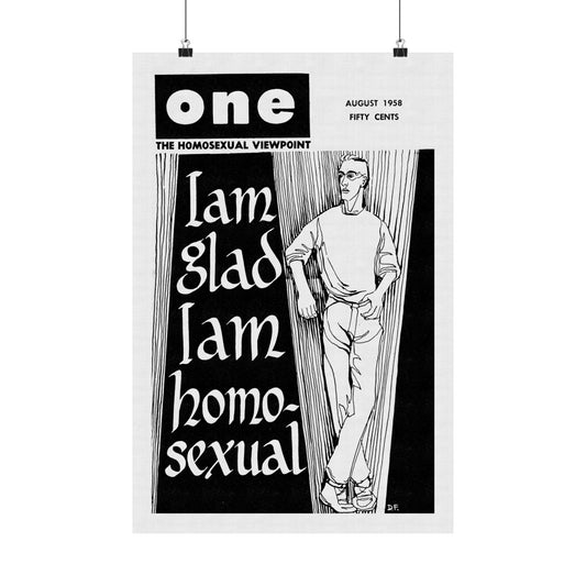 ONE Magazine Poster (August 1958 Cover Poster/The Homosexual Viewpoint)
