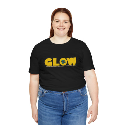 GLOW (Replica Gorgeous Ladies of Wrestling Shirt/Logo with Vintage Print Effect)