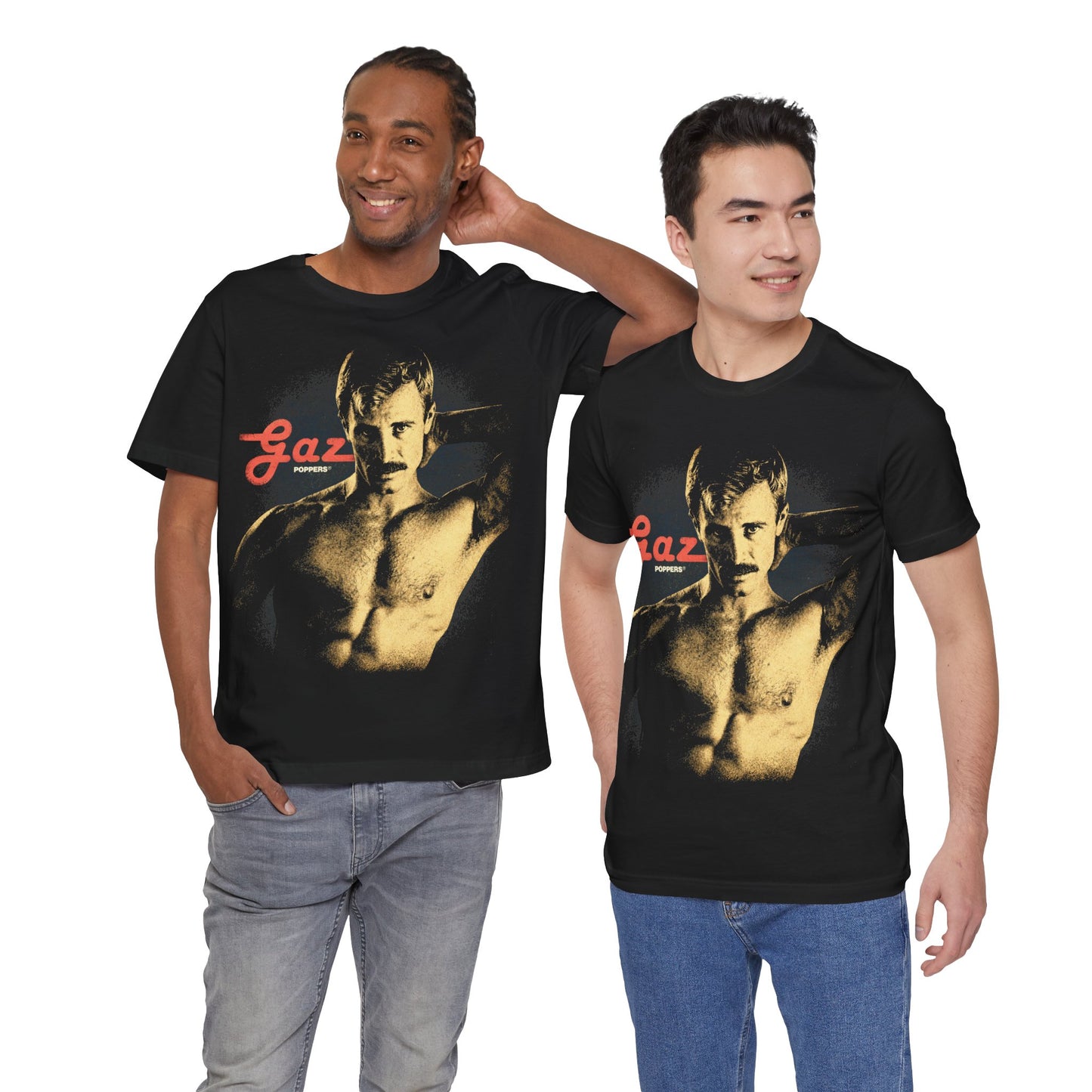 Gaz Poppers (80's Poppers Ad with Vintage Rock Tee Effect)