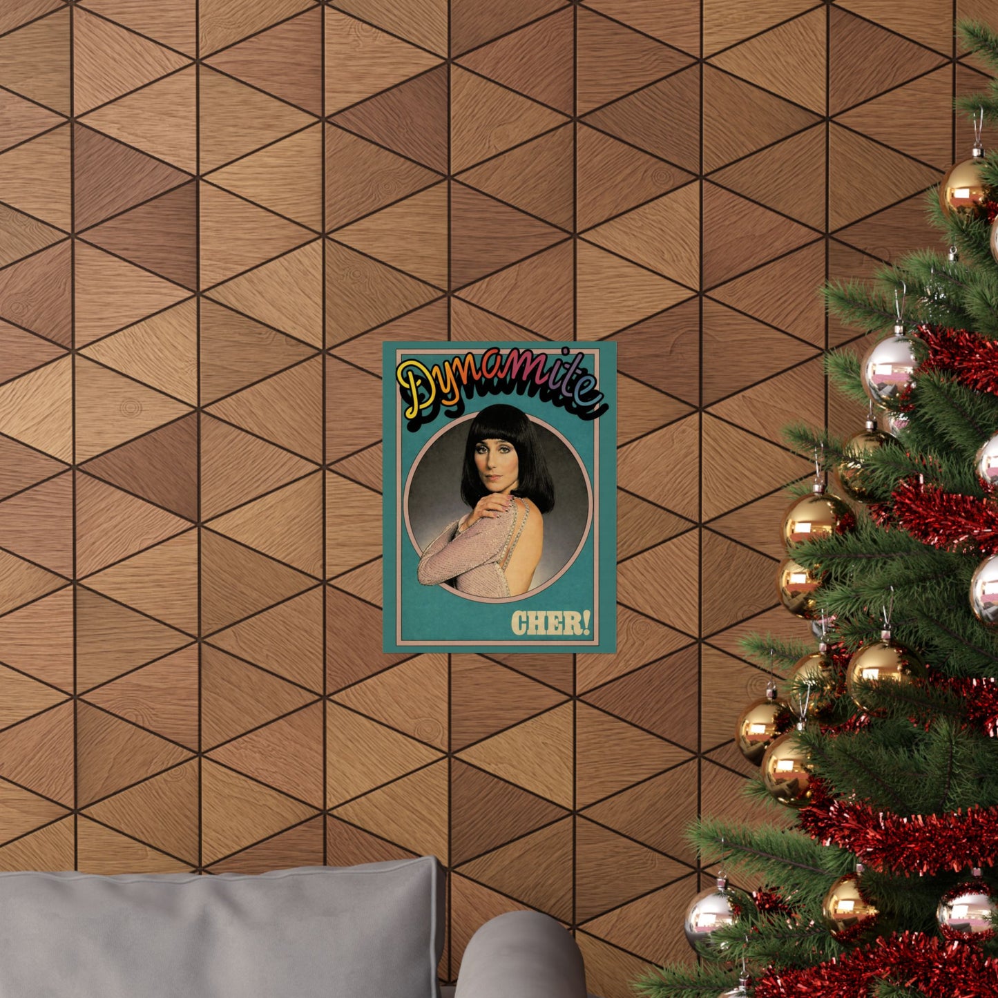 Cher (Dynamite Magazine Cover Poster/70's/Graphic with Vintage Print Effect)