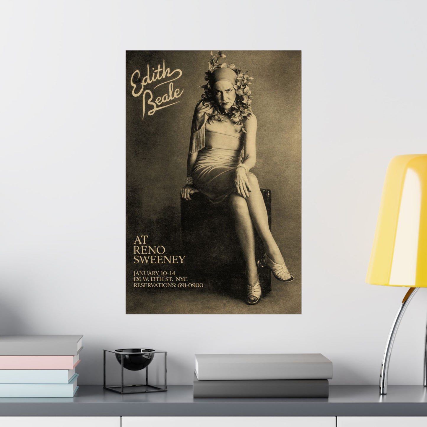 Edith Beale at Reno Sweeney Poster (Restored Reprint from 1978 Appearances)