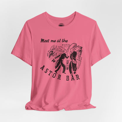 The Astor Bar (Historic New York City Gay Bar/1910-1967/Astor Hotel Times Square/Image on Shirt from 1920's Matchbook)