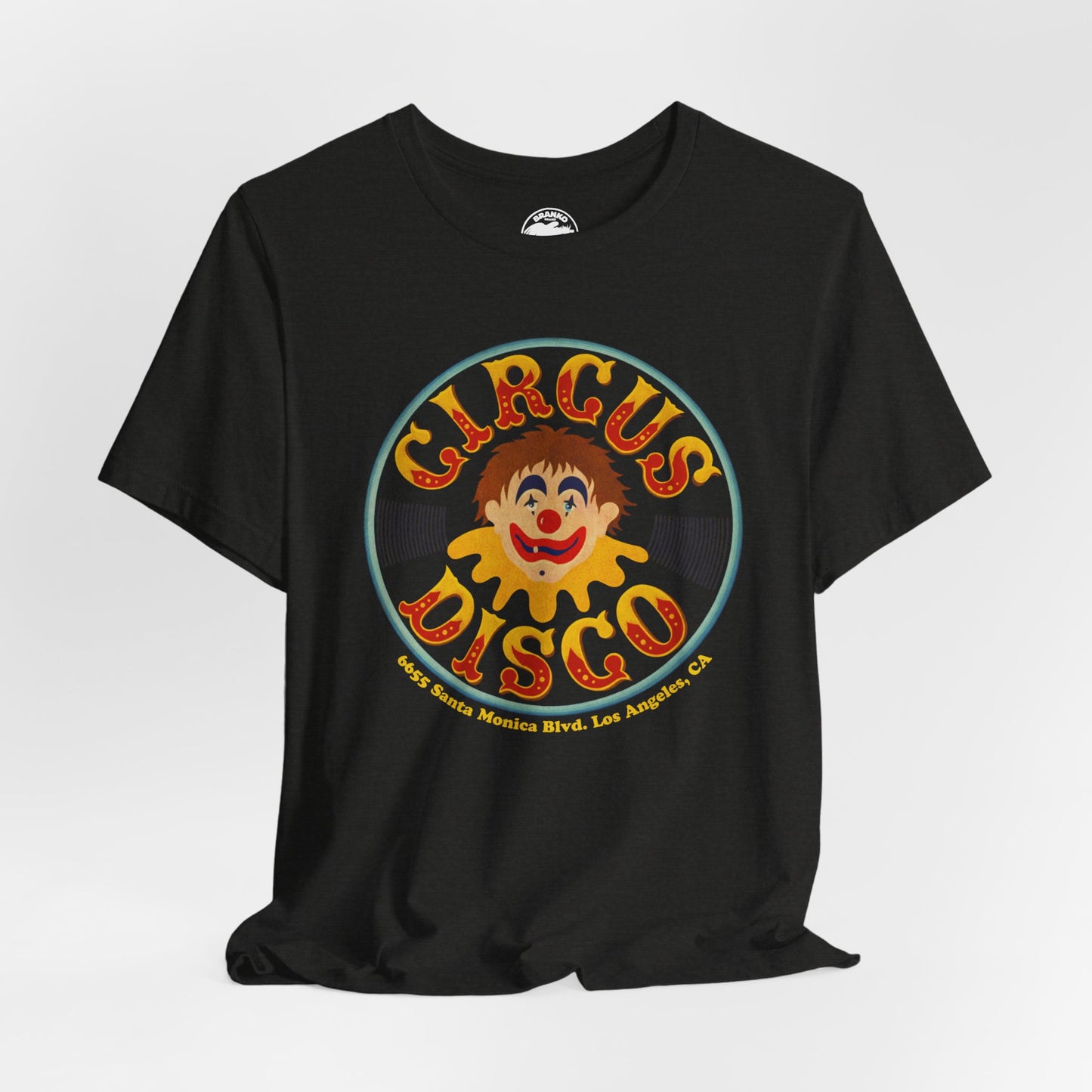 Circus Disco (Hollywood/Los Angeles Latinx Owned Queer Disco/1974-2016/70's Promo Shirt and Button Image)