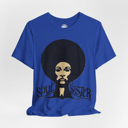 Soul Sister (Graphic from 70's Blacklight Poster/Vintage Print Effect/Black Pride Shirt)