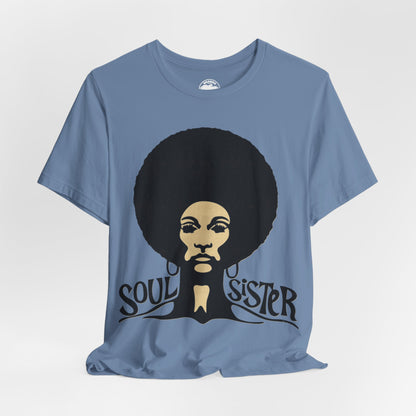 Soul Sister (Graphic from 70's Blacklight Poster/Vintage Print Effect/Black Pride Shirt)