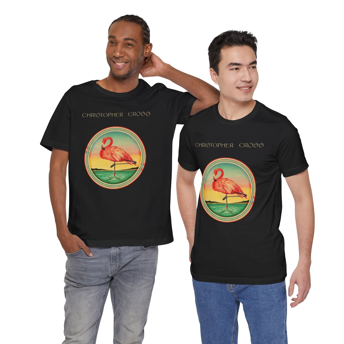 Christopher Cross (Debut Album Artwork T-Shirt with Vintage Print Effect/Yacht Rock Shirt)