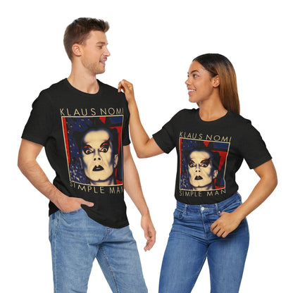 Klaus Nomi (Simple Man/Large Graphic with Vintage Print Effect/Klaus Nomi Shirt)
