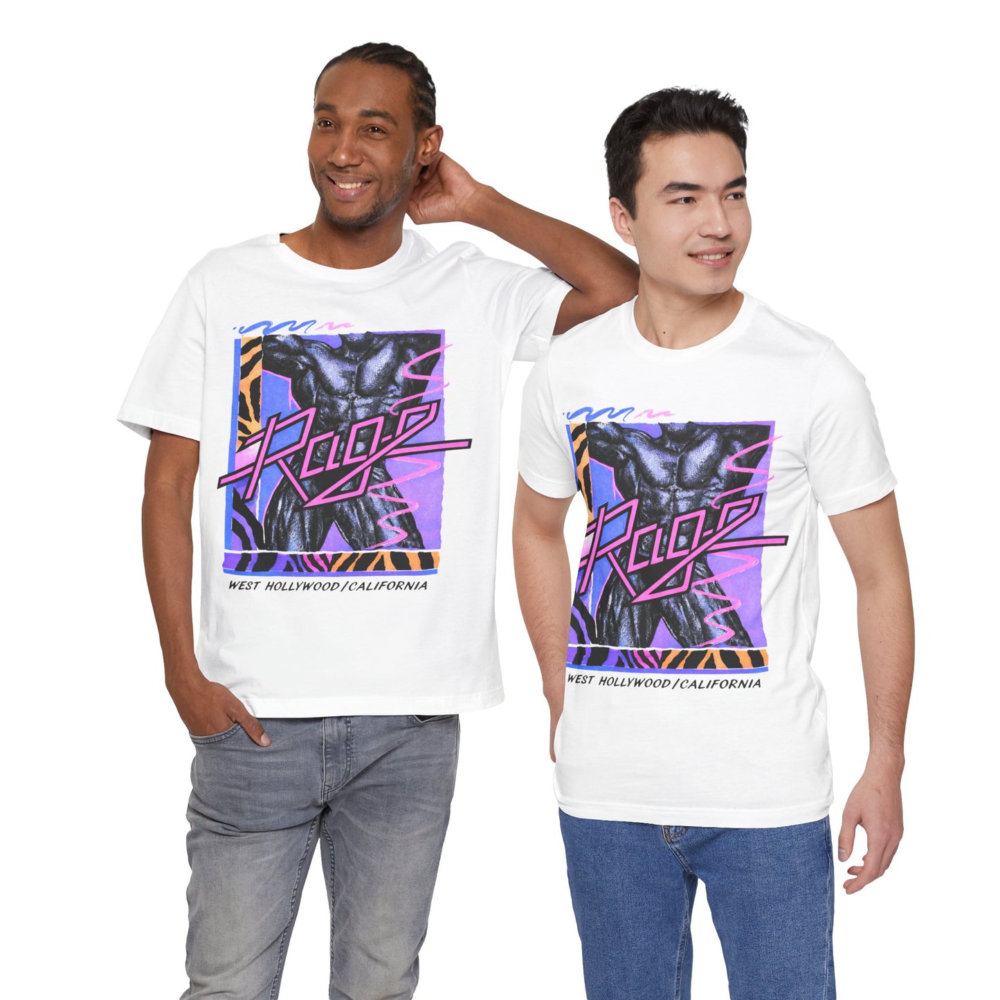 Rage (West Hollywood LGBTQ Nightclub/1983-2020/Replica 90's Promo Tee with Vintage Print Effect)
