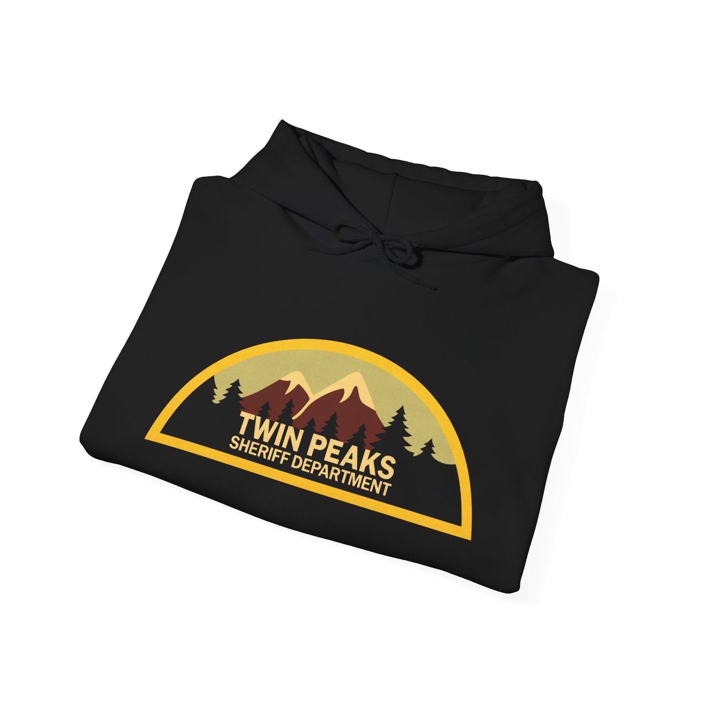 Twin Peaks Sheriff Department Hoodie (Logo with Vintage Print Effect/Twin Peaks Shirt)