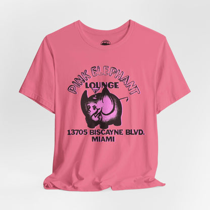 Pink Elephant Lounge (Miami Gay Bar/1973-2009/1976 Logo with Vintage Print Effect)