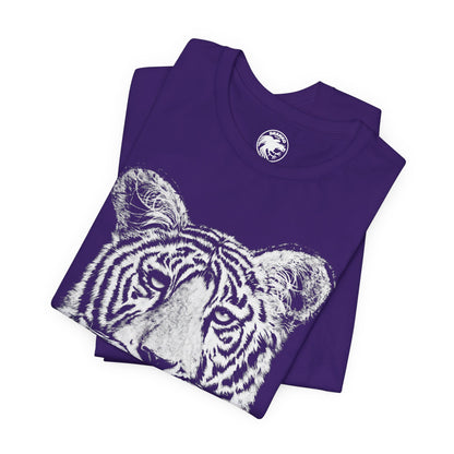 White Bengal Tiger (Replica 90's Tiger Shirt/Oversized Graphic with Vintage Print Effect)